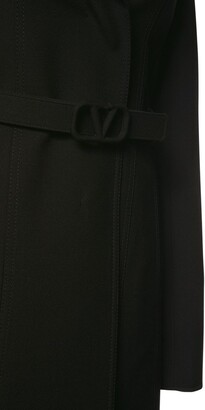 Valentino Light Wool Long Coat W/belt