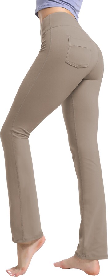 BUBBLELIME 29/31/33/35 3 Styles Women's Bootcut Yoga Pants Basic/Back  Pockets/Straight Leg Workout Tummy Control Flare - ShopStyle Trousers