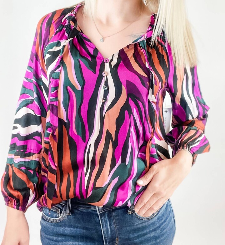 Printed Blouse In Pink