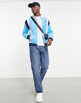 Thumbnail for your product : Fila velour zip up track top with logo in blue