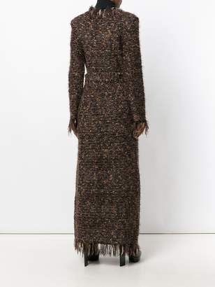 Balmain long tweed coat