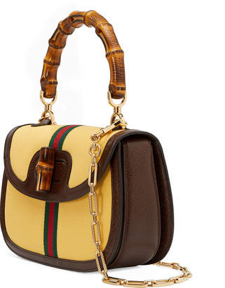 Gucci Bamboo Classic Canvas Top-Handle Shoulder Bag