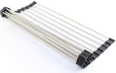 NEX™ Foldable Gray Silicone Over-the-Sink Dish Drying Rack