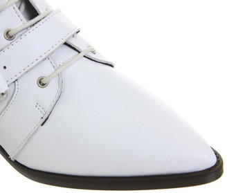 Office Ambassador Lace Up Boots Off White Leather