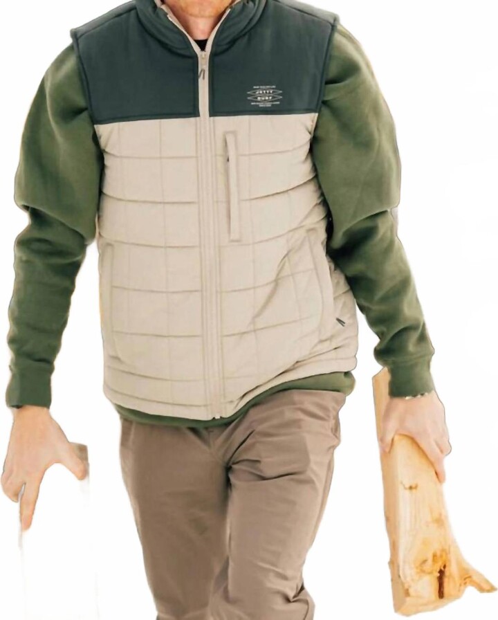 Jetty Terrace Color Block Vest In Oyster