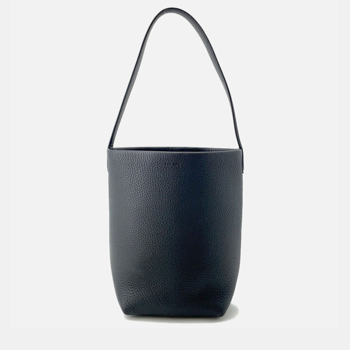 The Row N/S Park Tote Black Calf Leather Size Small