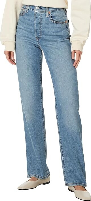 Levi's(r) Womens Ribcage Full Length Women's Jeans Ringing Bells No Dx : 25 32 Cotton/Denim/Elastane