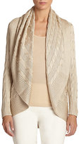 Thumbnail for your product : Ralph Lauren Black Label Silk Cable-Knit Cardigan