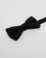 Thumbnail for your product : Reclaimed Vintage Inspired Velvet Bow Tie Black