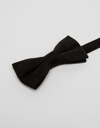 Reclaimed Vintage Inspired Velvet Bow Tie Black