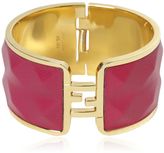 Thumbnail for your product : Fendi The Fendista Leather & Brass Bracelet