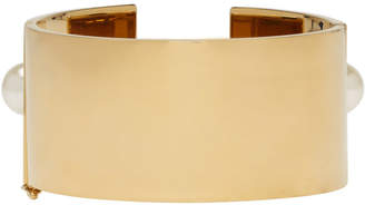 Chloé Gold Large Darcey Pearl Bracelet