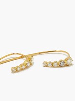 Thumbnail for your product : Jade Trau Ara Large Diamond & 18kt Gold Earrings - Gold