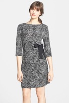 Thumbnail for your product : Taylor Dresses Side Tie Print Jersey Sheath Dress