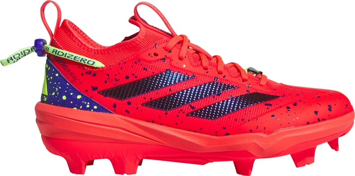 adidas adizero Impact 2.0 Shades TPU Baseball Cleats, Size 16, Red/Blue/Yellow