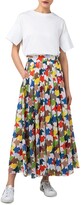 Thumbnail for your product : Akris Kinderstern Print Pleated Maxi A-Line Skirt