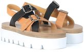 Thumbnail for your product : MM6 MAISON MARGIELA Sandal In Black And Brown Leather