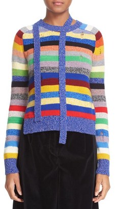 Marc Jacobs Women's Stripe Cashmere Crewneck Sweater