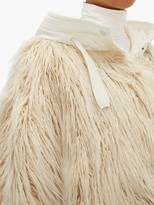 Thumbnail for your product : Moncler Bouregreg Faux-shearling Overlay Quilted Coat - Ivory