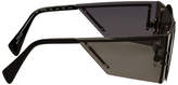 Thumbnail for your product : Yohji Yamamoto Black Rectangular Sunglasses