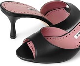 Thumbnail for your product : Manolo Blahnik Jada black leather mules