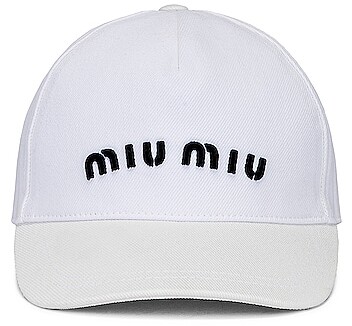Miu Miu baseball cap in gingham faille - ShopStyle Hats