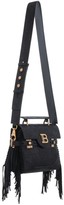 Thumbnail for your product : Balmain B-Buzz Fringe Croc-Embossed Leather Satchel