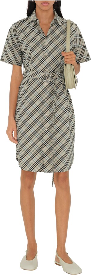 Burberry Check Cotton Shirt Dress