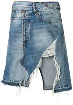 Thumbnail for your product : R 13 ripped denim skirt