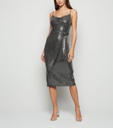 Thumbnail for your product : New Look Blue Vanilla Sequin Cowl Neck Midi Dress