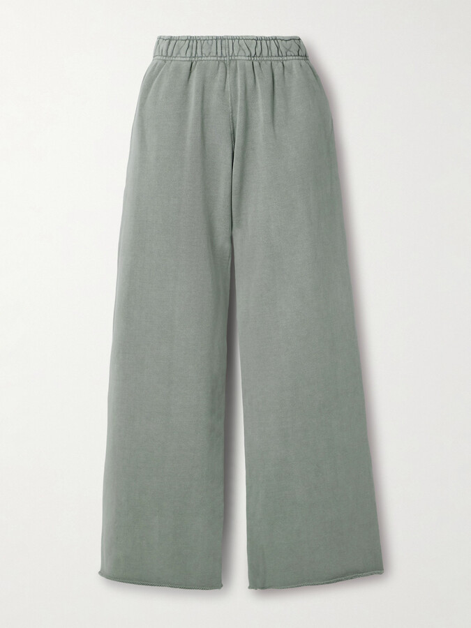 SLVRLAKE Cotton-jersey Wide-leg Track Pants - Green