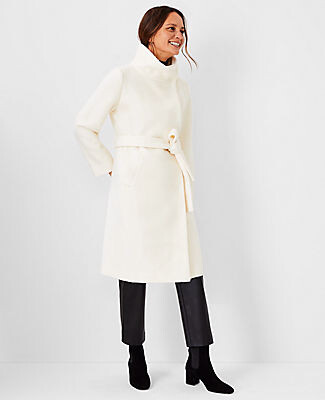white petite coat