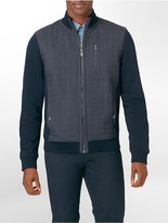 Thumbnail for your product : Calvin Klein Quilted Accent Long Sleeve Zip Front Jacket