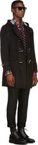 Thumbnail for your product : Thom Browne Navy Cashmere & 14k Gold Duffle Coat