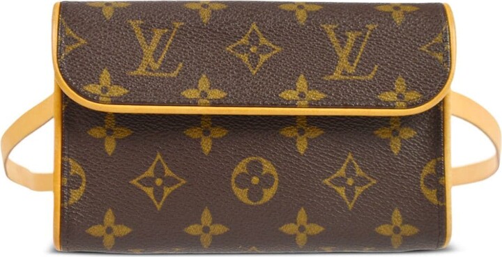 LOUIS VUITTON Pochette Florentine Monogram Canvas Belt Bag Brown