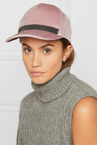 Thumbnail for your product : Brunello Cucinelli Embellished Velvet Baseball Cap - Pink