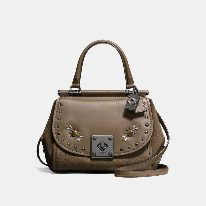 Coach Drifter Top Handle In Glovetanned Leather With Western Rivets