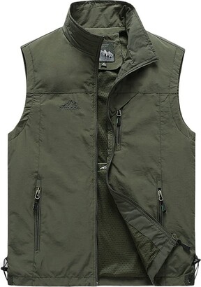 YOUCAI Mens Summer Lightweight Outdoor Casual Gilet Safari Vest