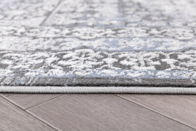 Williston Forge Keagan Oriental Machine Woven Area Rug in Blue/Beige/Gray