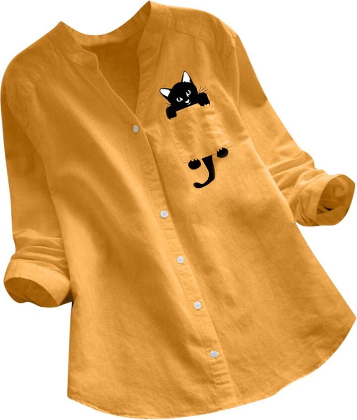 dark yellow womens tops