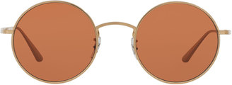 Oliver Peoples The Row After Midnight Round Sunglasses, Gold/Persimmon