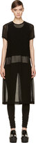 Thumbnail for your product : Comme des Garcons Back Knit Panel Sheer Top