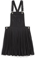 Thumbnail for your product : Flowers by Zoe Faux Leather Overall Dress (Toddler Girls & Little Girls)