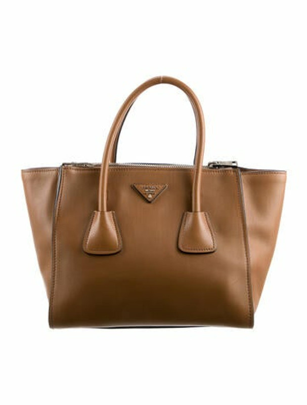 prada double zip tote