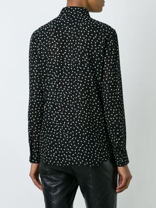 Saint Laurent polka dot embellished shirt