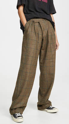 R 13 Triple Pleat Crossover Trousers
