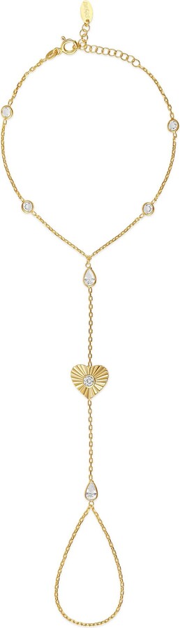 SHYMI Fluted Heart Hand Chain