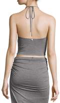 Thumbnail for your product : Alice + Olivia Jaymee Cropped Halter Top, Heather Gray