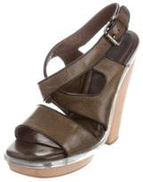 Thumbnail for your product : Marni Leather Crossover Sandals