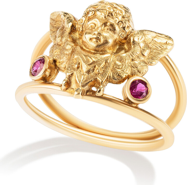 Renato Cipullo Amorini 18K Yellow Gold Ruby Ring